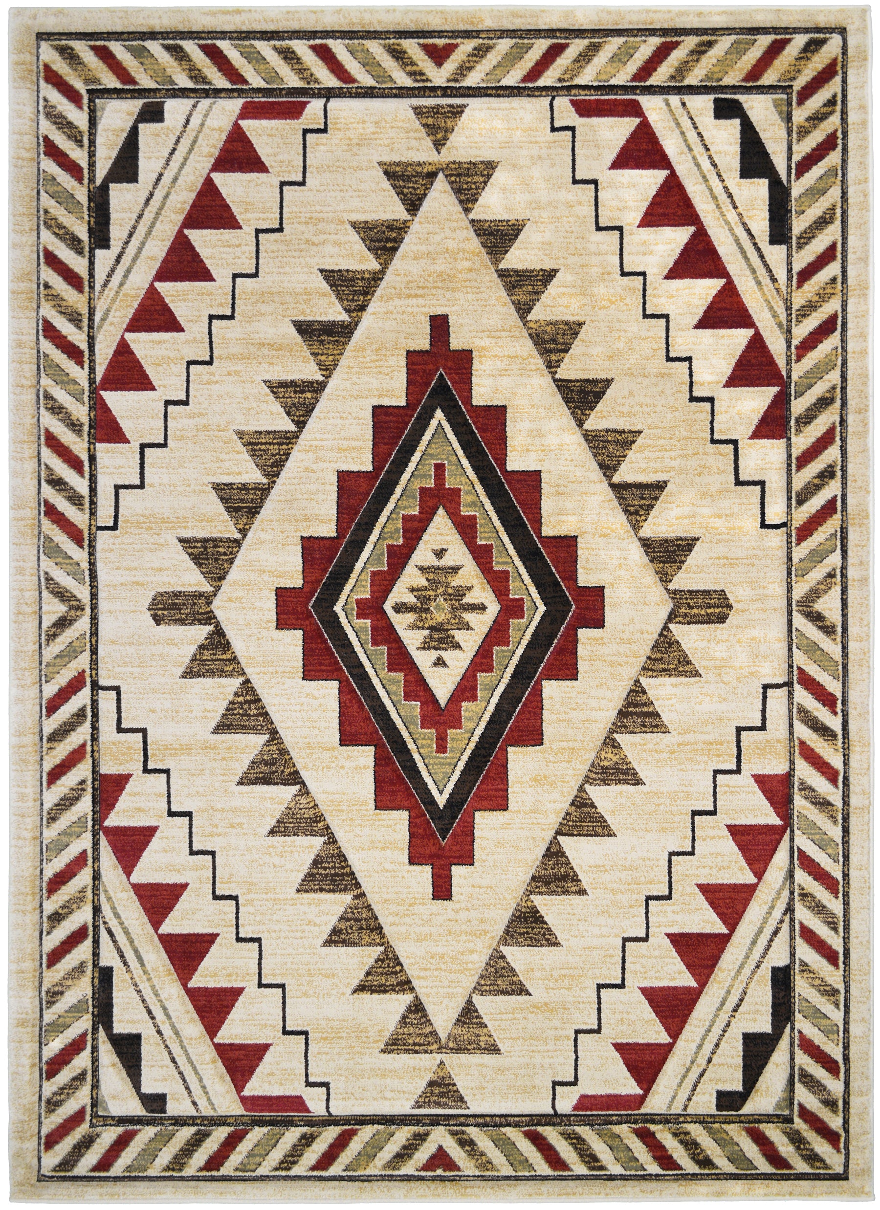 Mayberry Rugs Granite Falls Taos Antique Area Rug – Southwestern Lodge Rug Mayberry Rug
