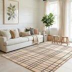 Nell Window Pane Premium Jute Rug With Backing Homespice Rugs