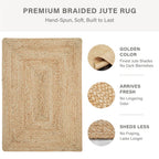 George Premium Hand Spun Jute Braided Area Rug Homespice Rugs