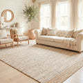 Remi Soft Hand Spun Jute Striped Rug with Wool Accent Stripes Homespice Rugs