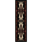 Horse Thieves - Black American Dakota Rugs
