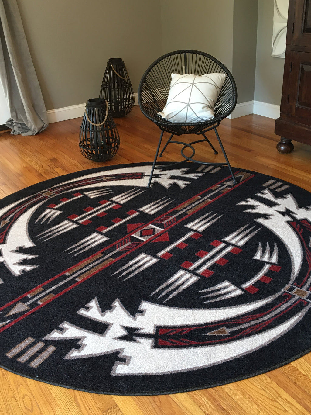 Horse Thieves - Black American Dakota Rugs