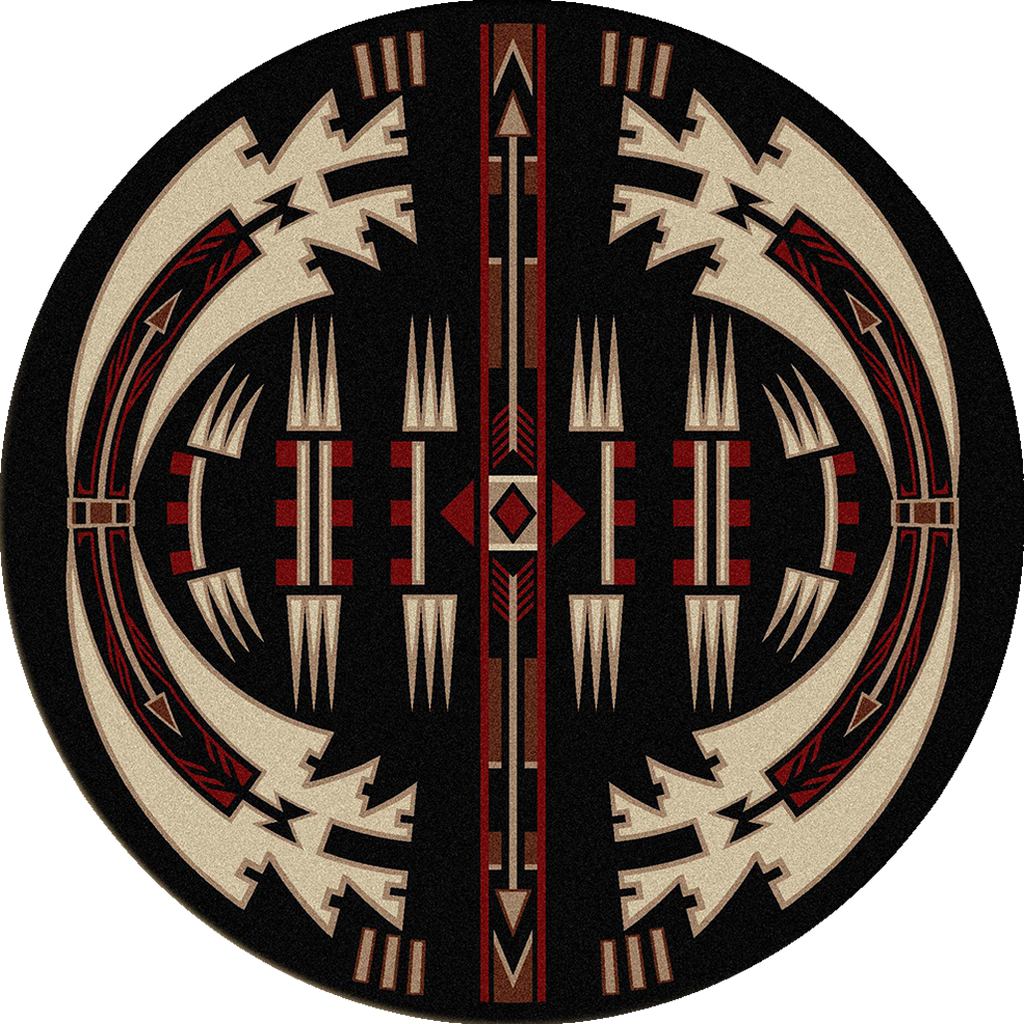 Horse Thieves - Black American Dakota Rugs