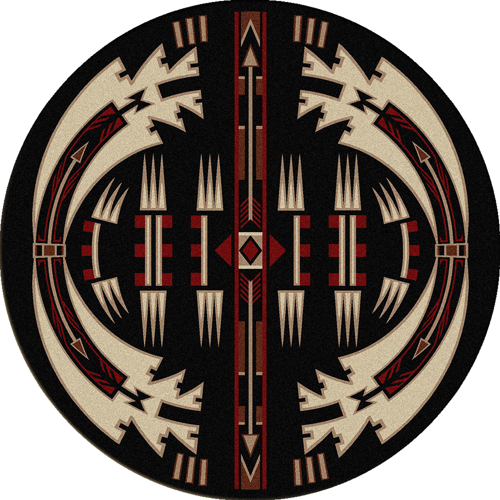Horse Thieves - Black American Dakota Rugs