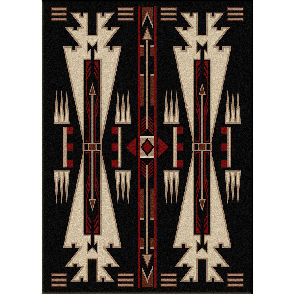 Horse Thieves - Black American Dakota Rugs
