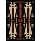 Horse Thieves - Black American Dakota Rugs