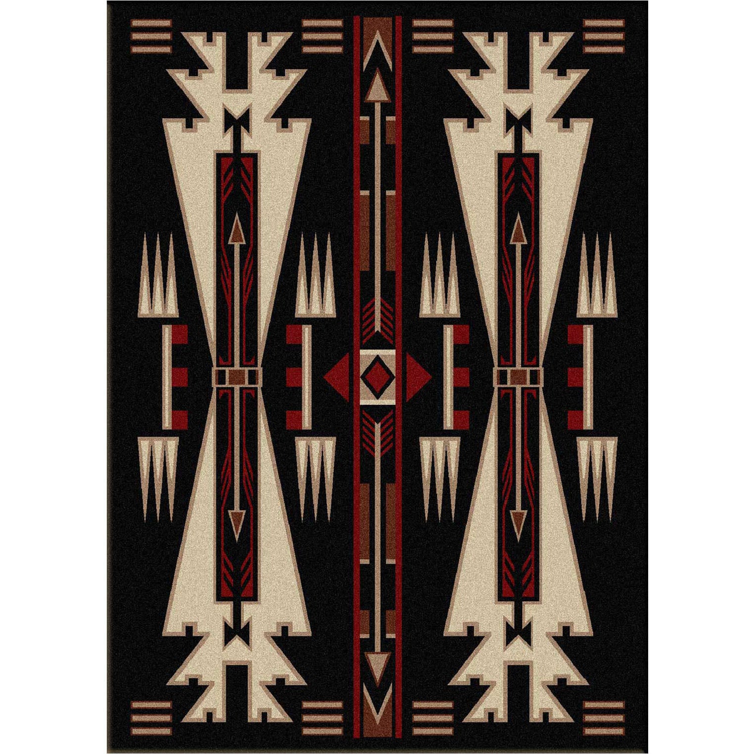 Horse Thieves - Black American Dakota Rugs