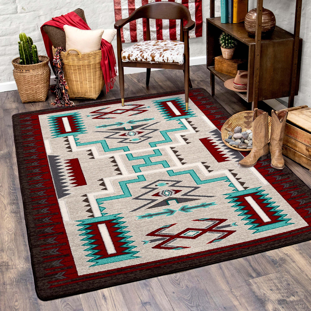 Prairie Wind - Turquoise American Dakota Rugs