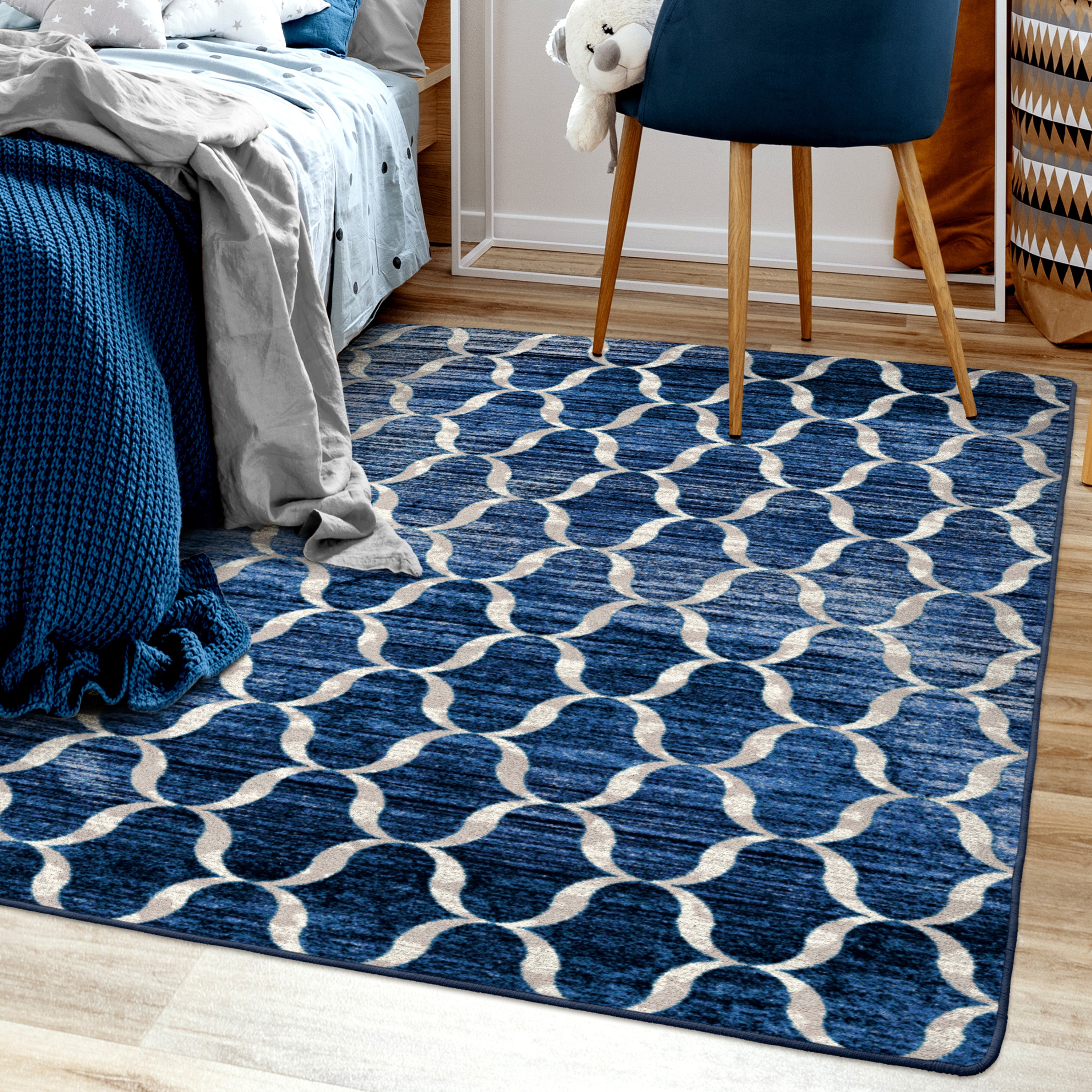 Lattice Blue American Dakota Rugs