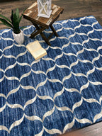 Lattice Blue American Dakota Rugs