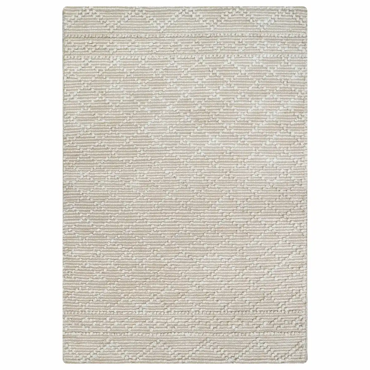 3x5 Mica Hand Spun Embroidered Jute Rug with Looped Yarn Homespice Rugs