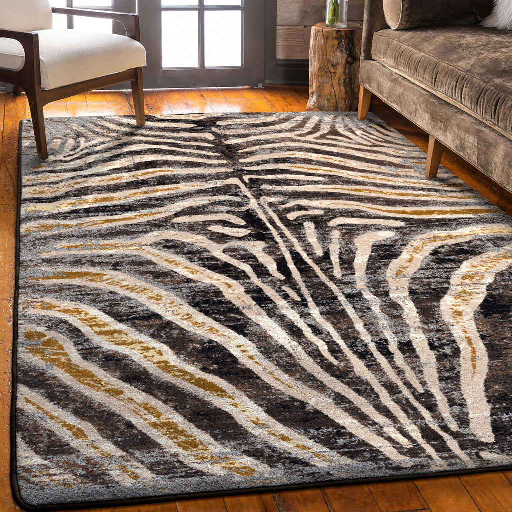 Midnight Zebra American Dakota Rugs