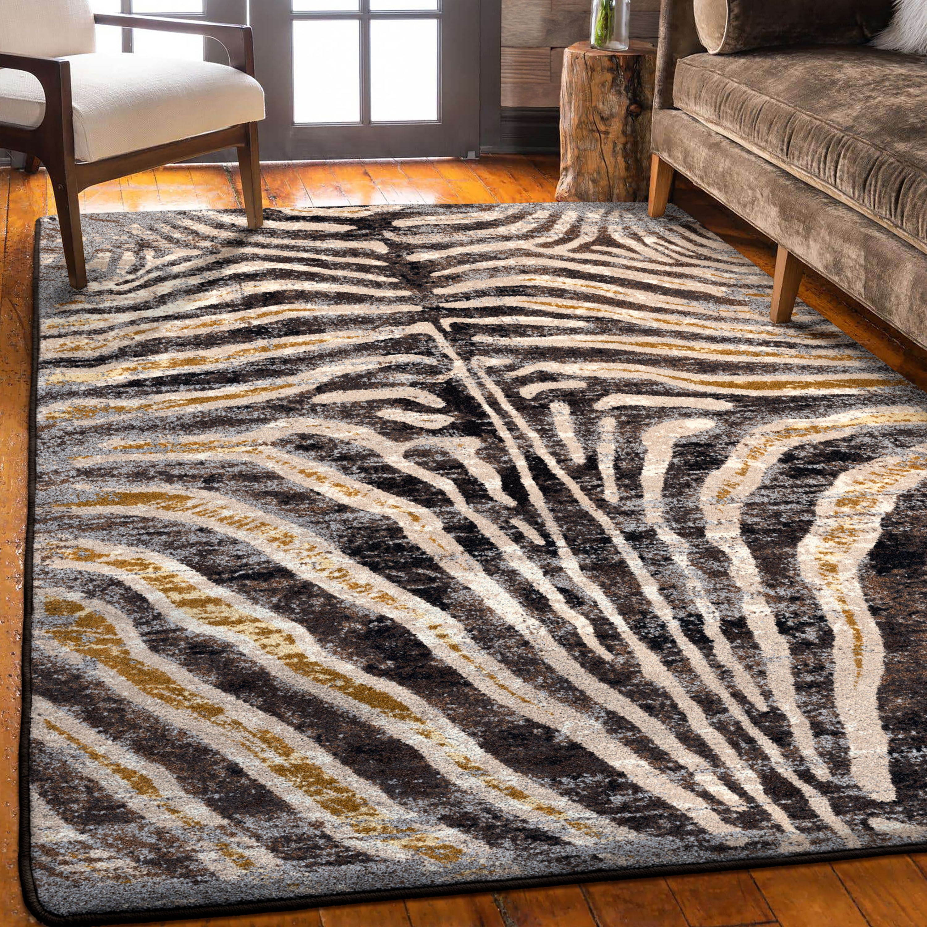 Midnight Zebra American Dakota Rugs