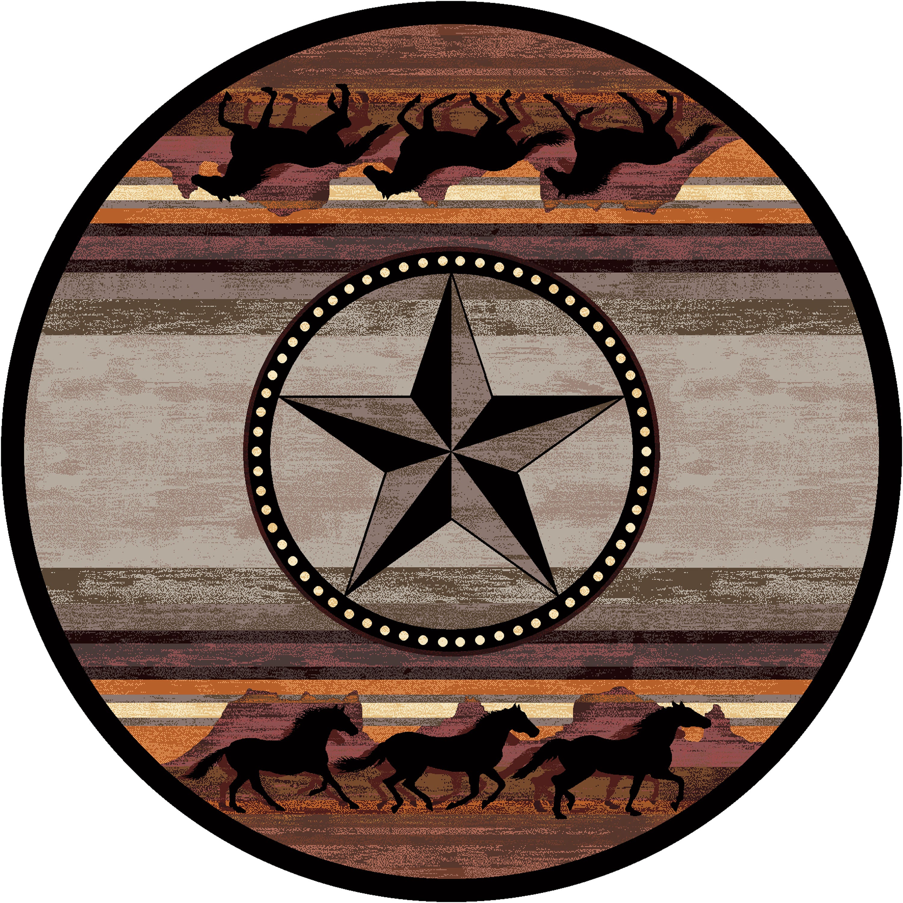 Night Stampede Desert American Dakota Rugs
