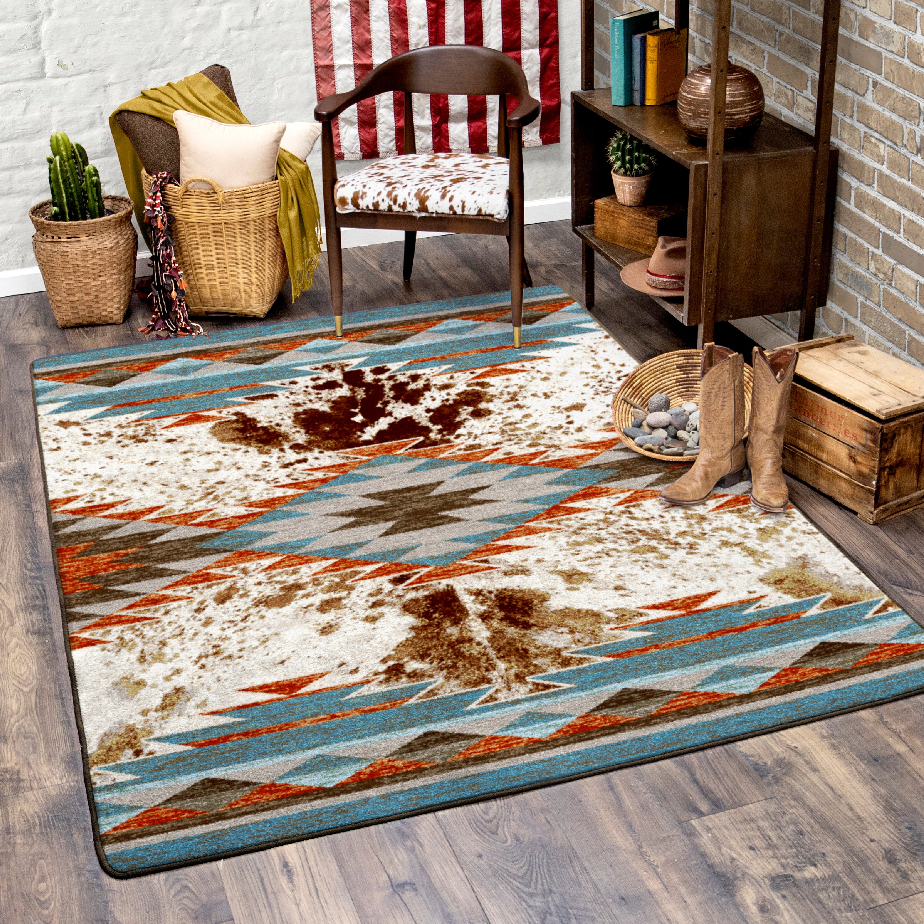 Nova Cowhide Rancher American Dakota Rugs
