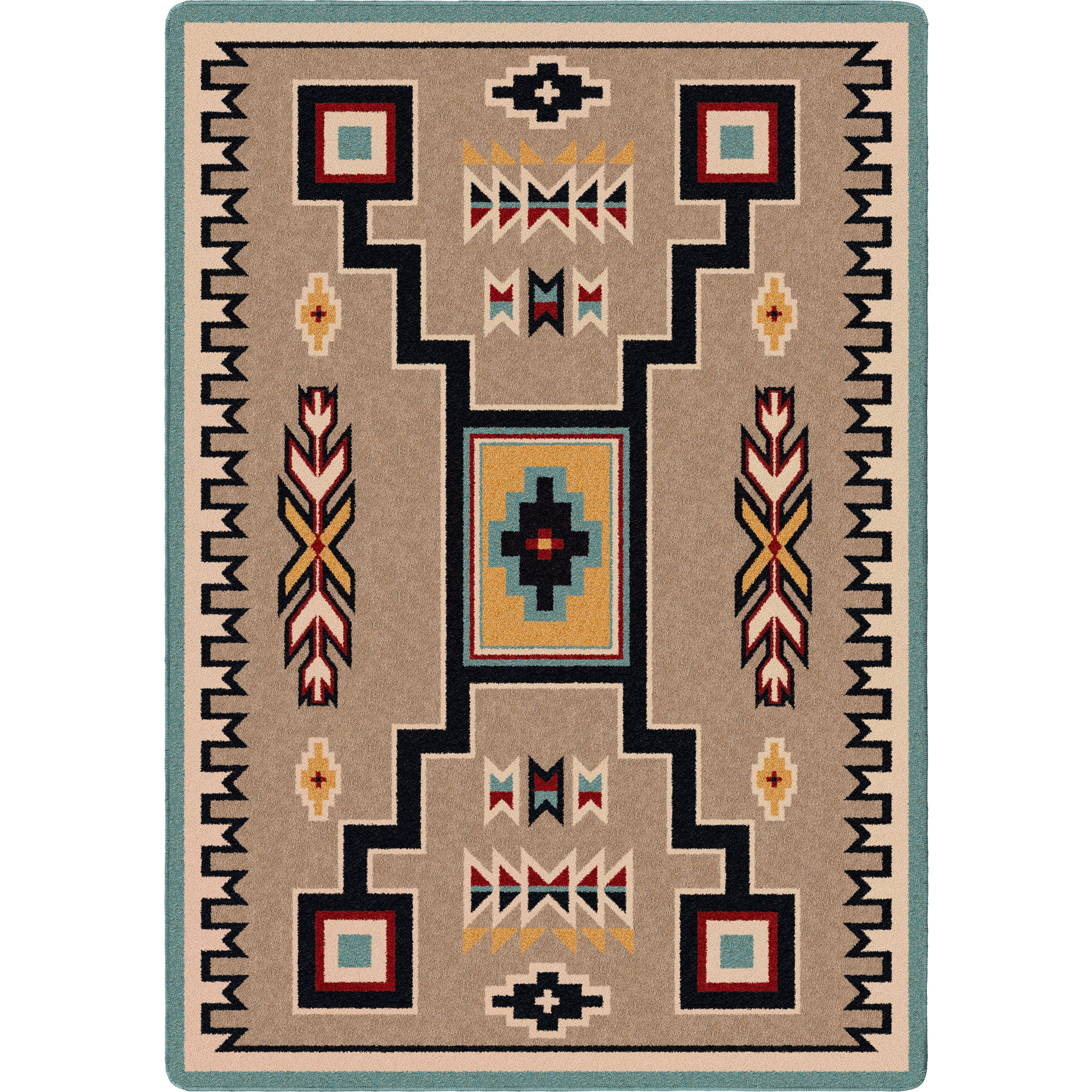 Old Crow - Suede Turquoise American Dakota Rugs