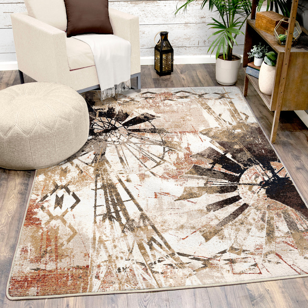 Painted Windmill American Dakota Rugs
