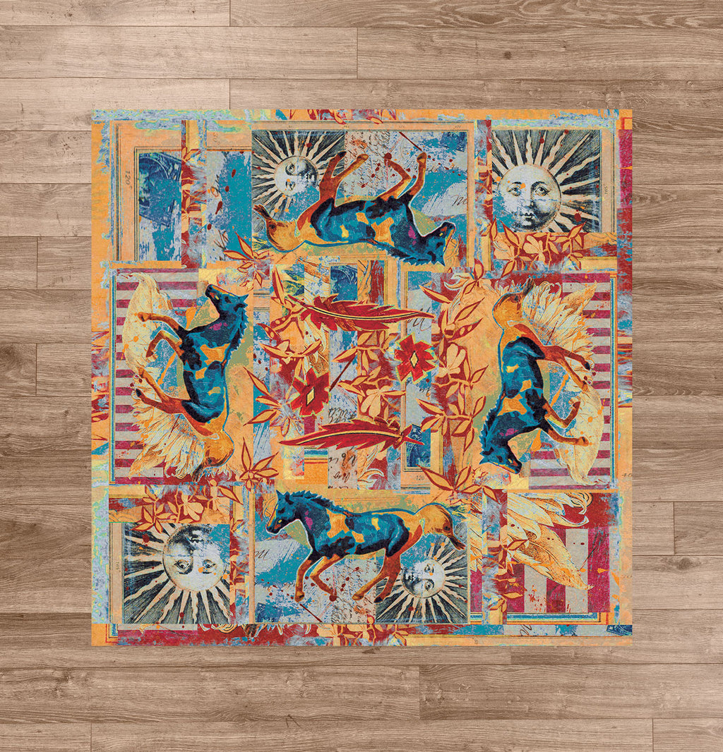 Ruiz Galloping Horses American Dakota Rugs