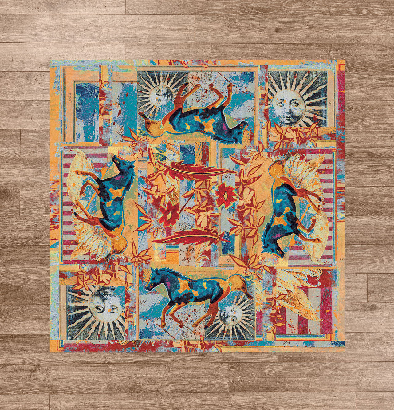 Ruiz Galloping Horses American Dakota Rugs