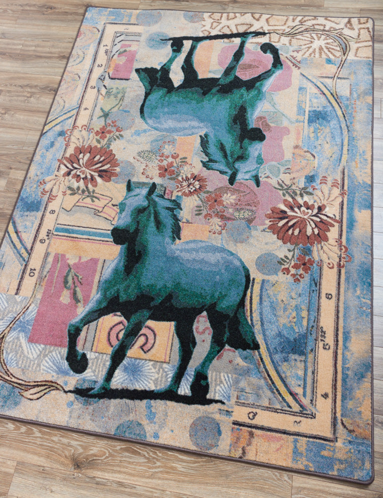Ruiz Blue Horse American Dakota Rugs