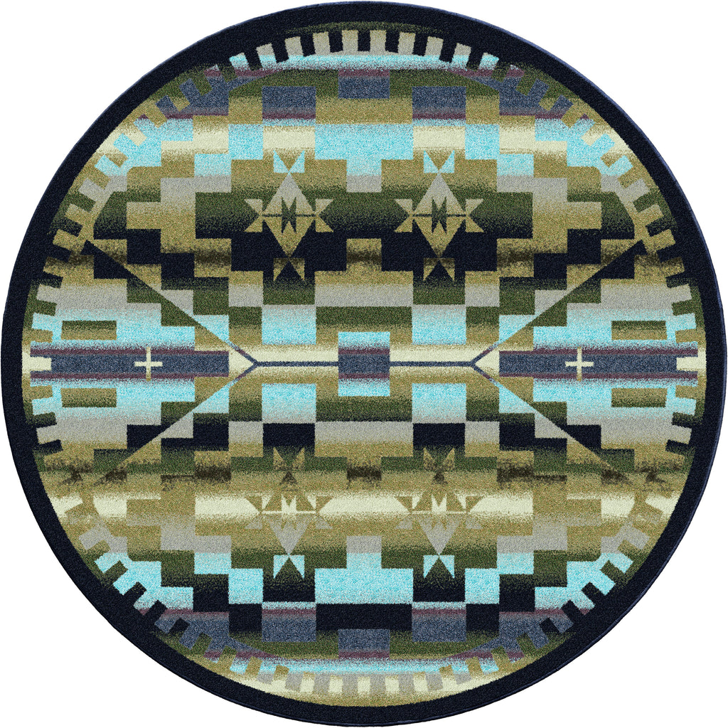 Rainbow Blanket - Blue Shades American Dakota Rugs