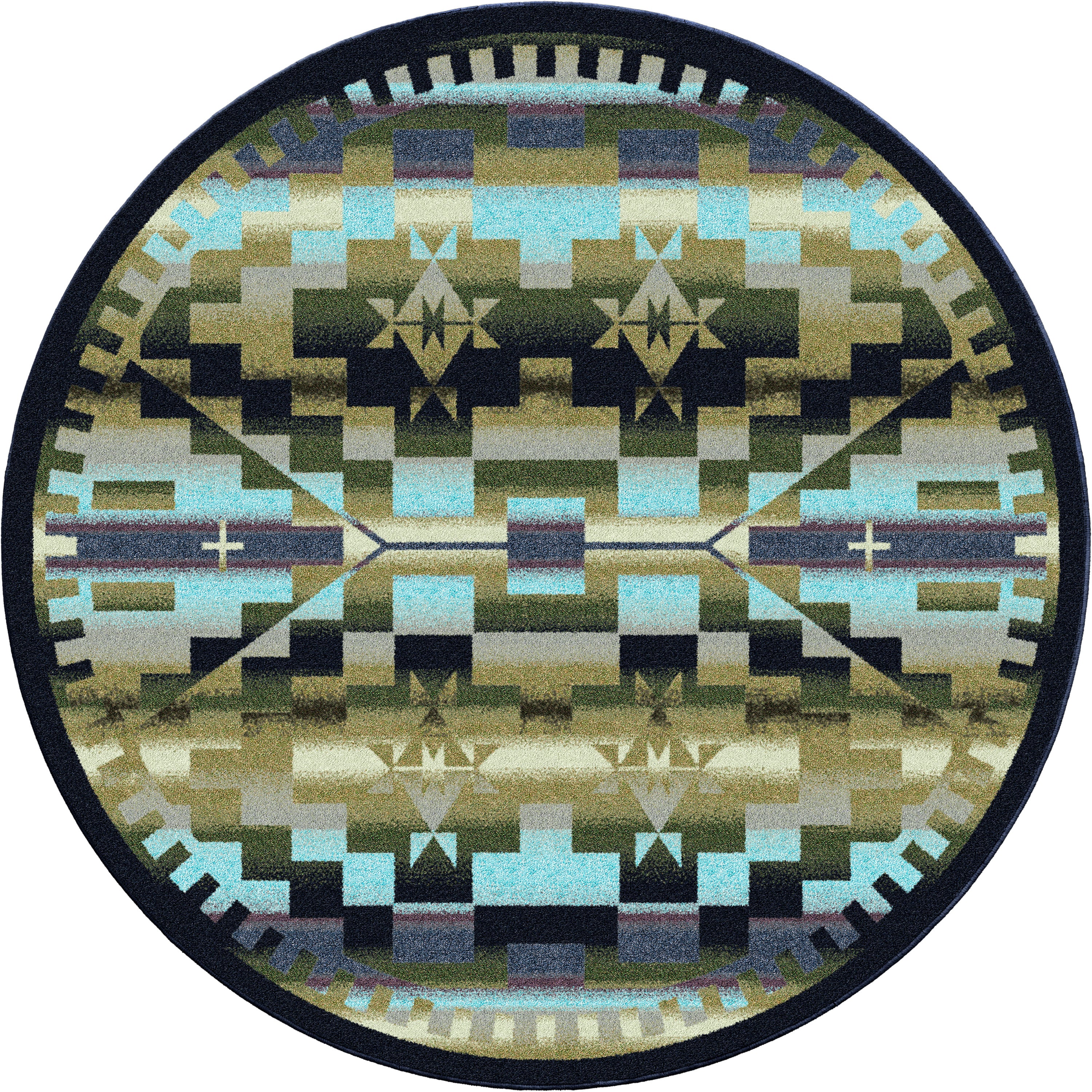 Rainbow Blanket - Blue Shades American Dakota Rugs