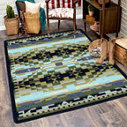 Rainbow Blanket - Blue Shades American Dakota Rugs