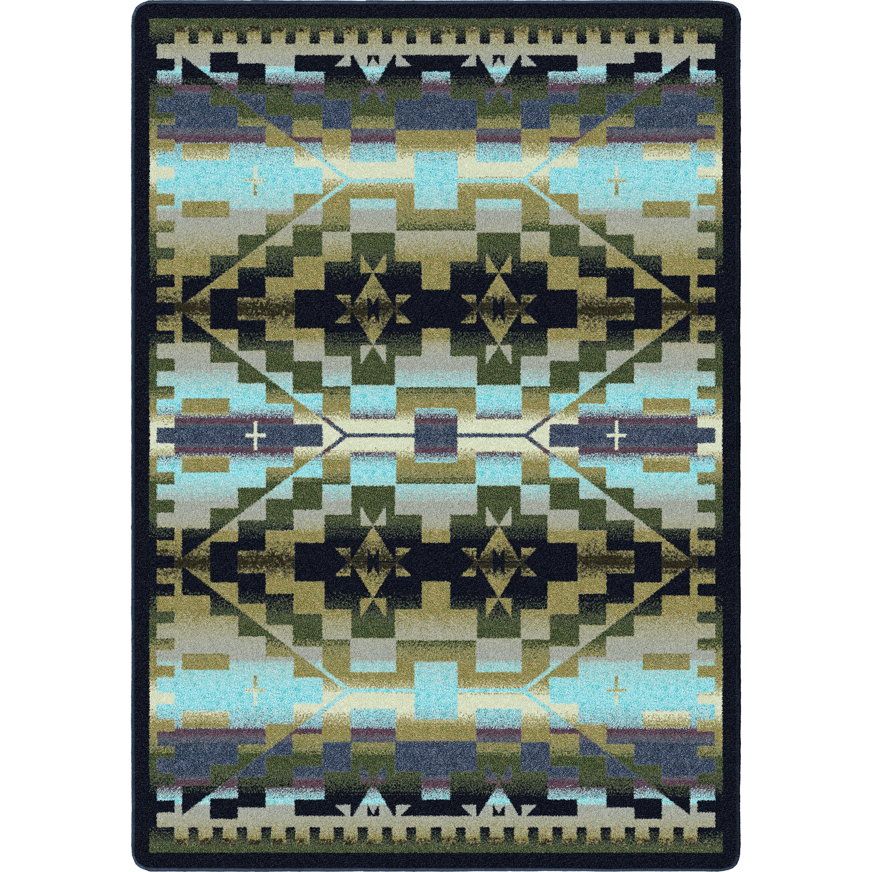 Rainbow Blanket - Blue Shades American Dakota Rugs