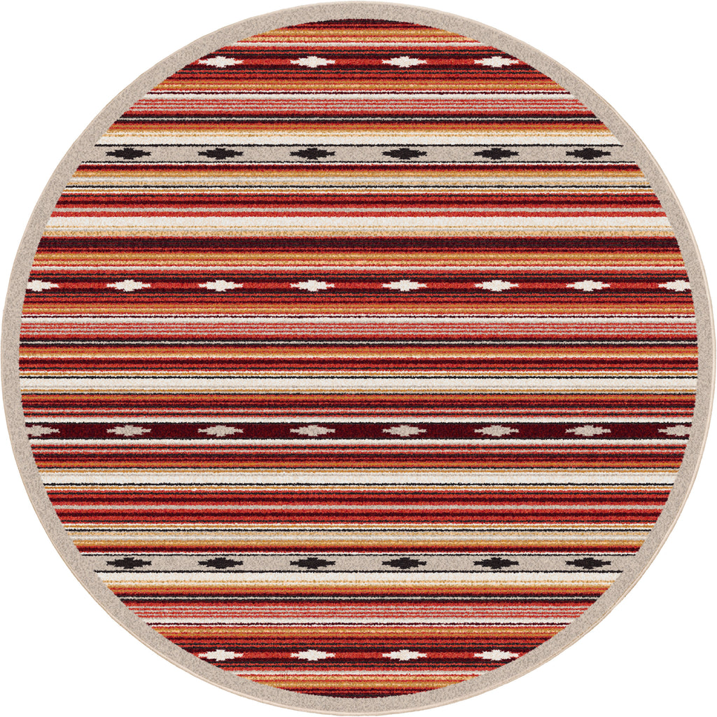 Remington Stripe Red Multi American Dakota Rugs
