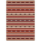 Remington Stripe Red Multi American Dakota Rugs