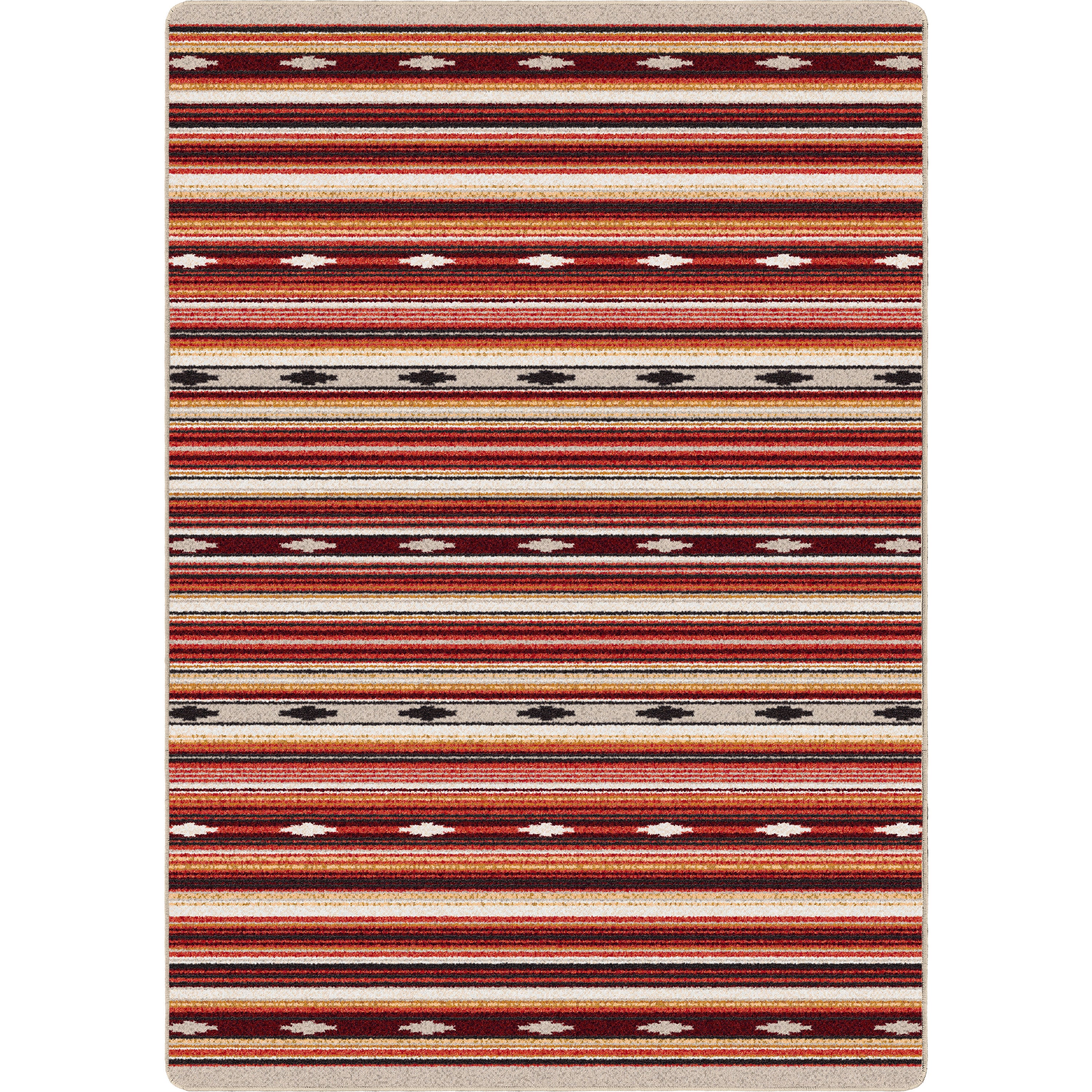 Remington Stripe Red Multi American Dakota Rugs