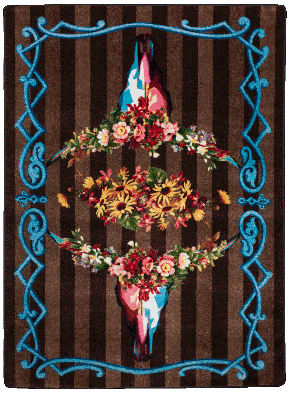 Ruiz Floral Longhorn American Dakota Rugs