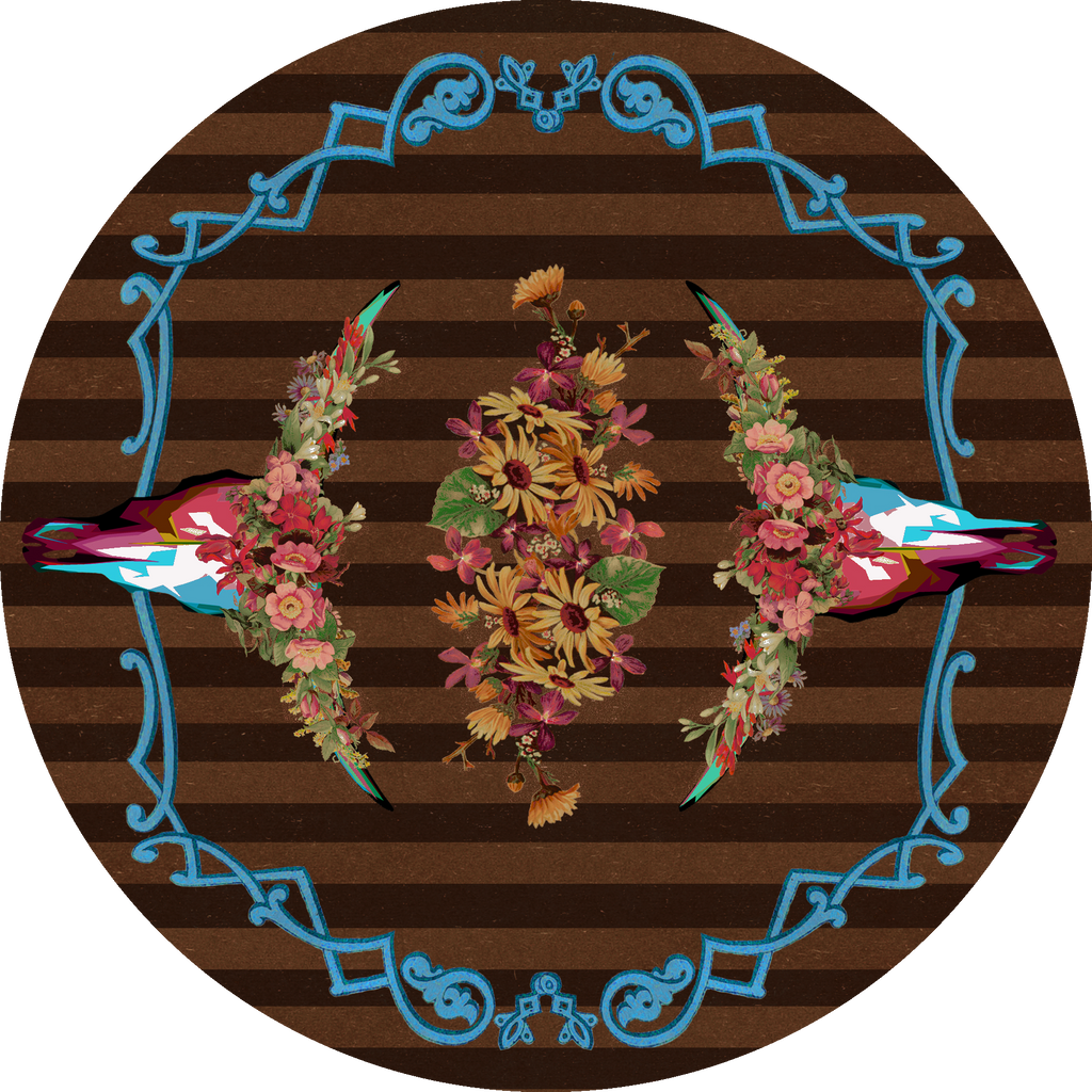 Ruiz Floral Longhorn American Dakota Rugs
