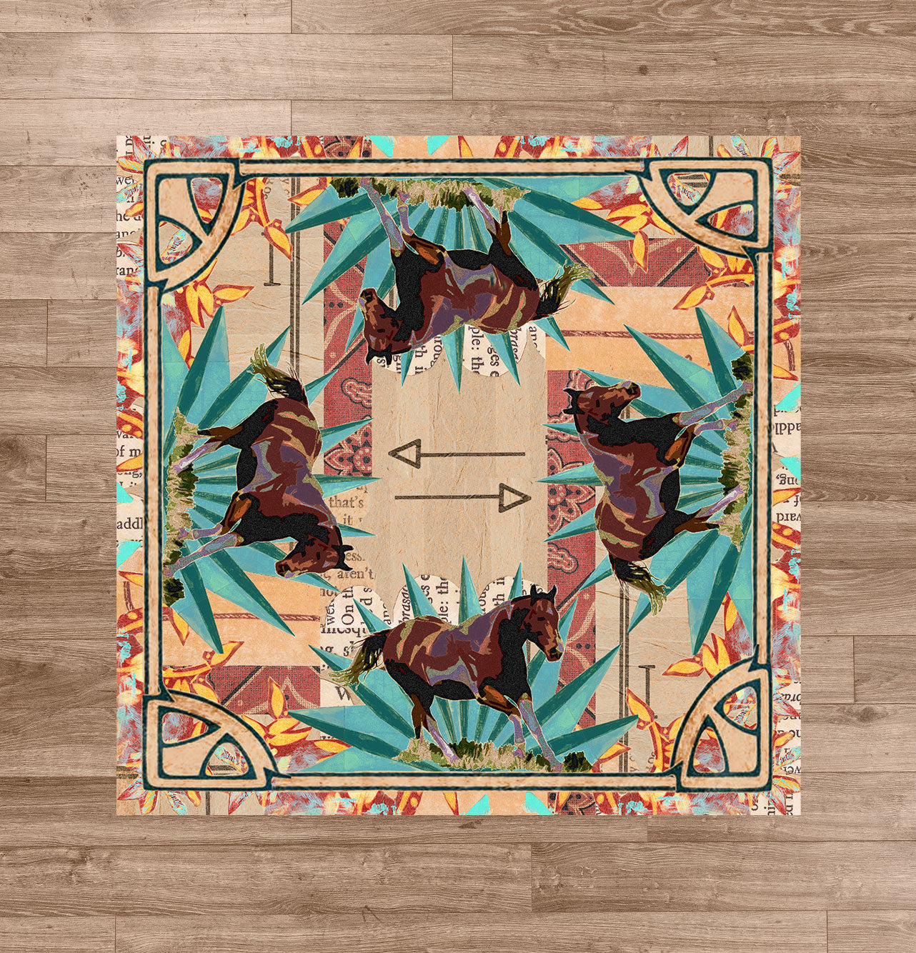 Ruiz Brown Horse American Dakota Rugs