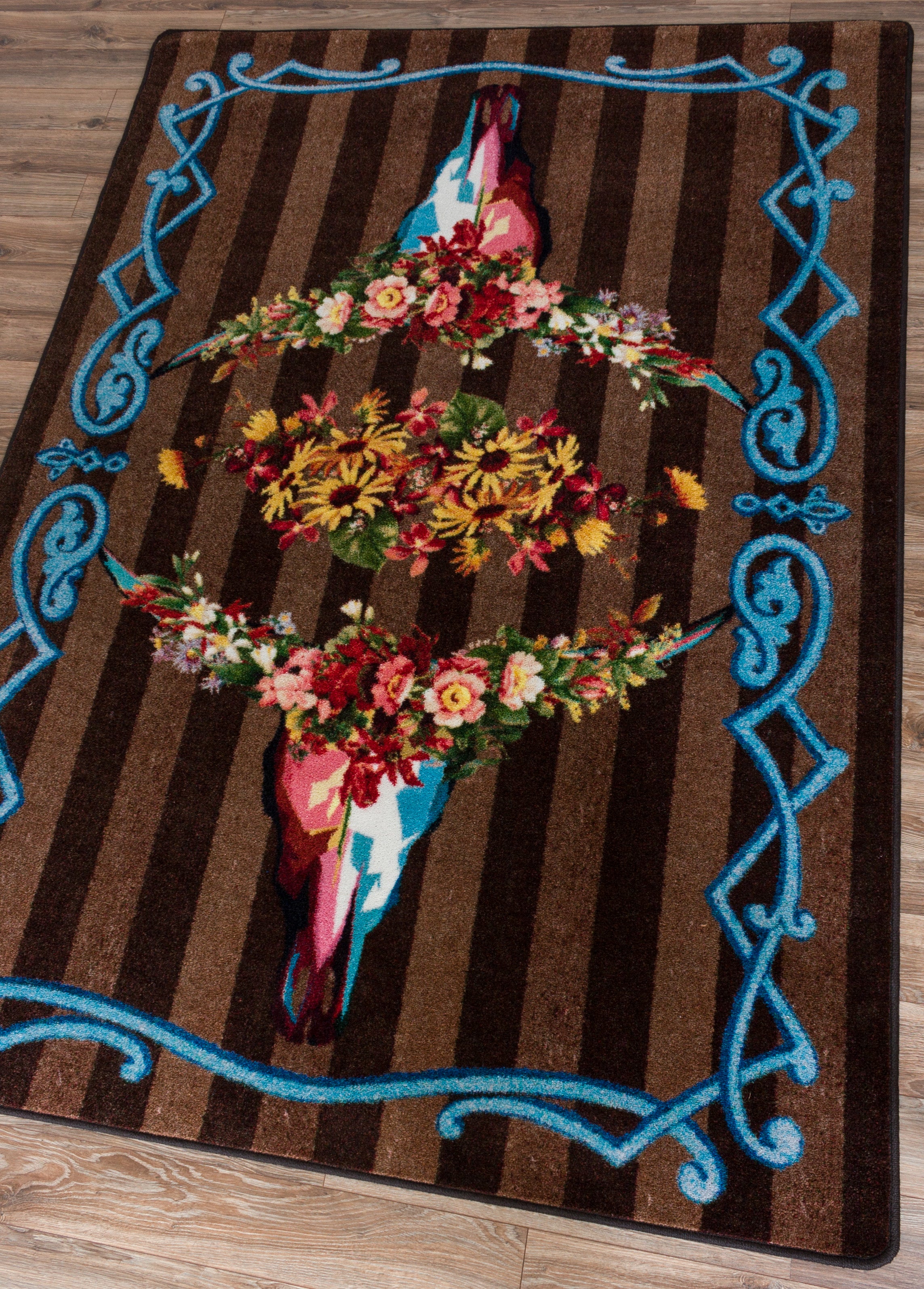 Ruiz Floral Longhorn American Dakota Rugs