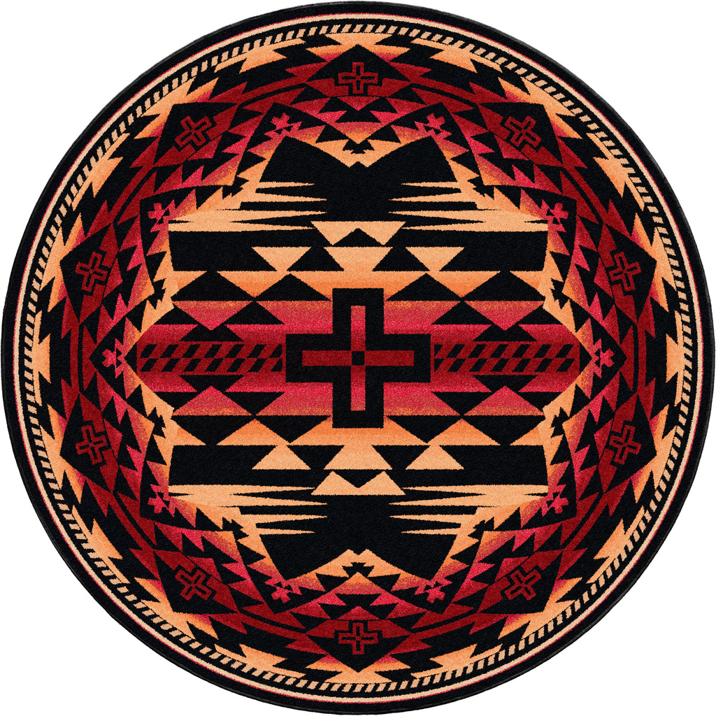 Rustic Cross - Burnt Red American Dakota Rugs