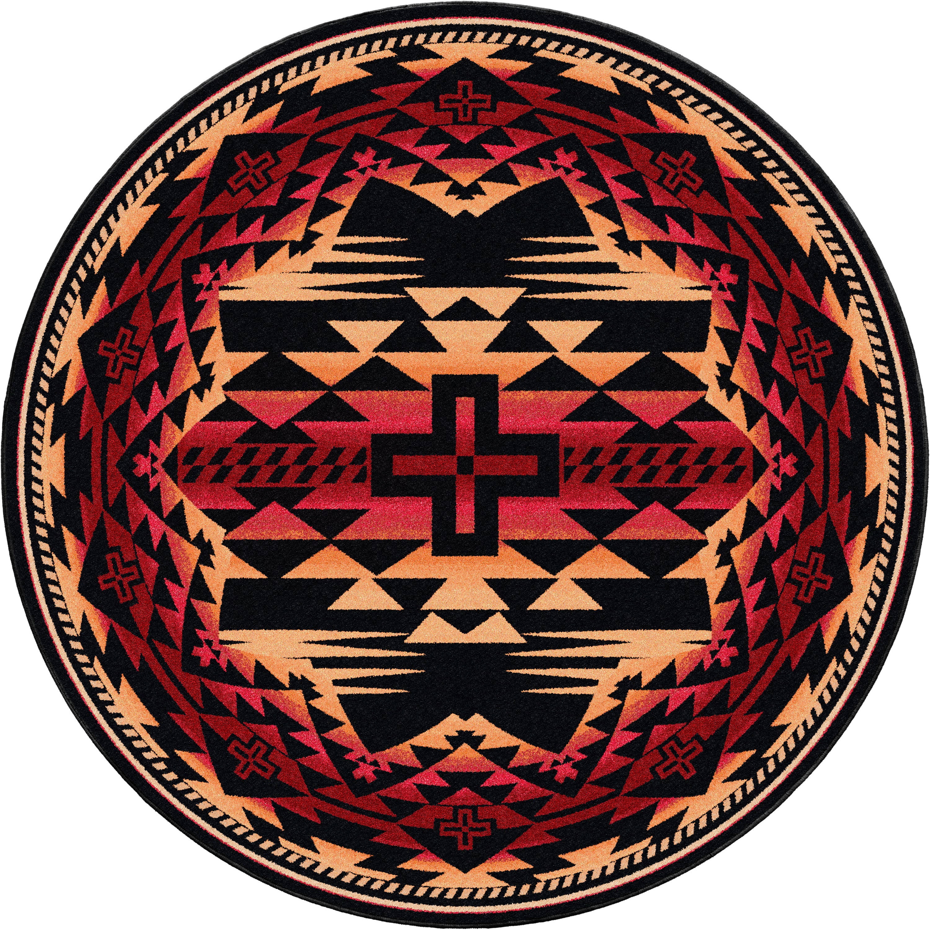 Rustic Cross - Burnt Red American Dakota Rugs