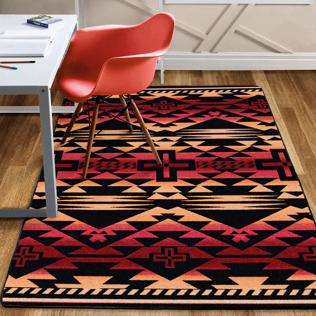 Rustic Cross - Burnt Red American Dakota Rugs