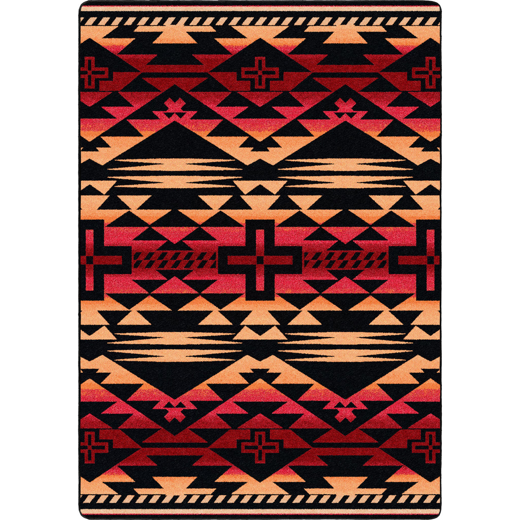 Rustic Cross - Burnt Red American Dakota Rugs