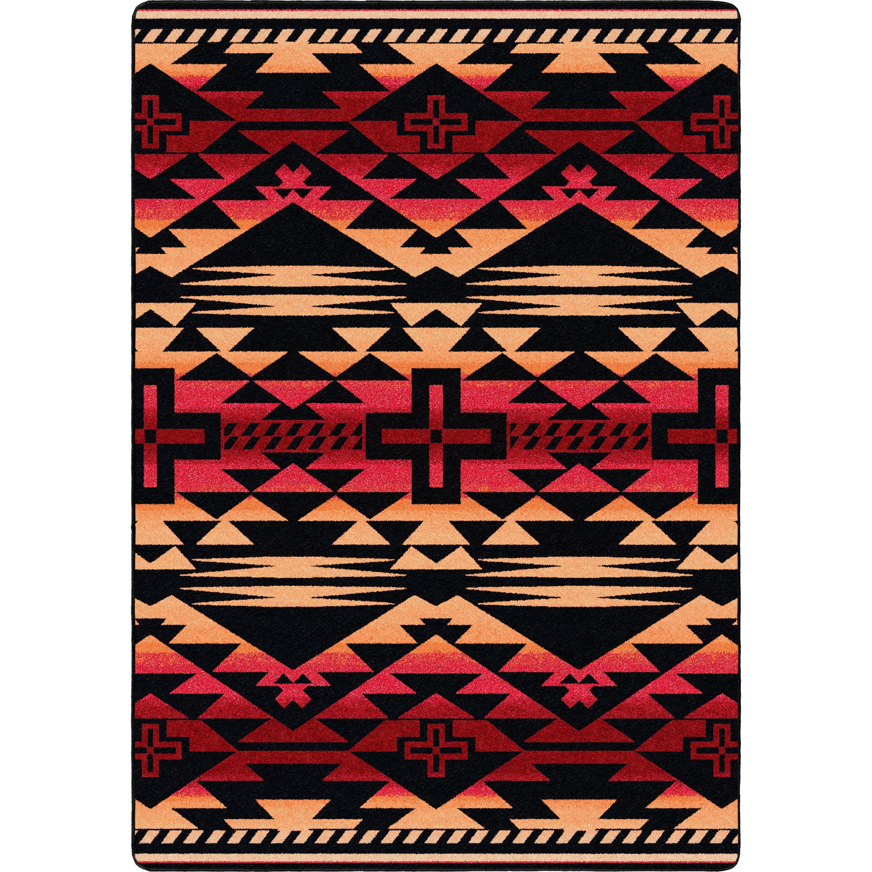Rustic Cross - Burnt Red American Dakota Rugs