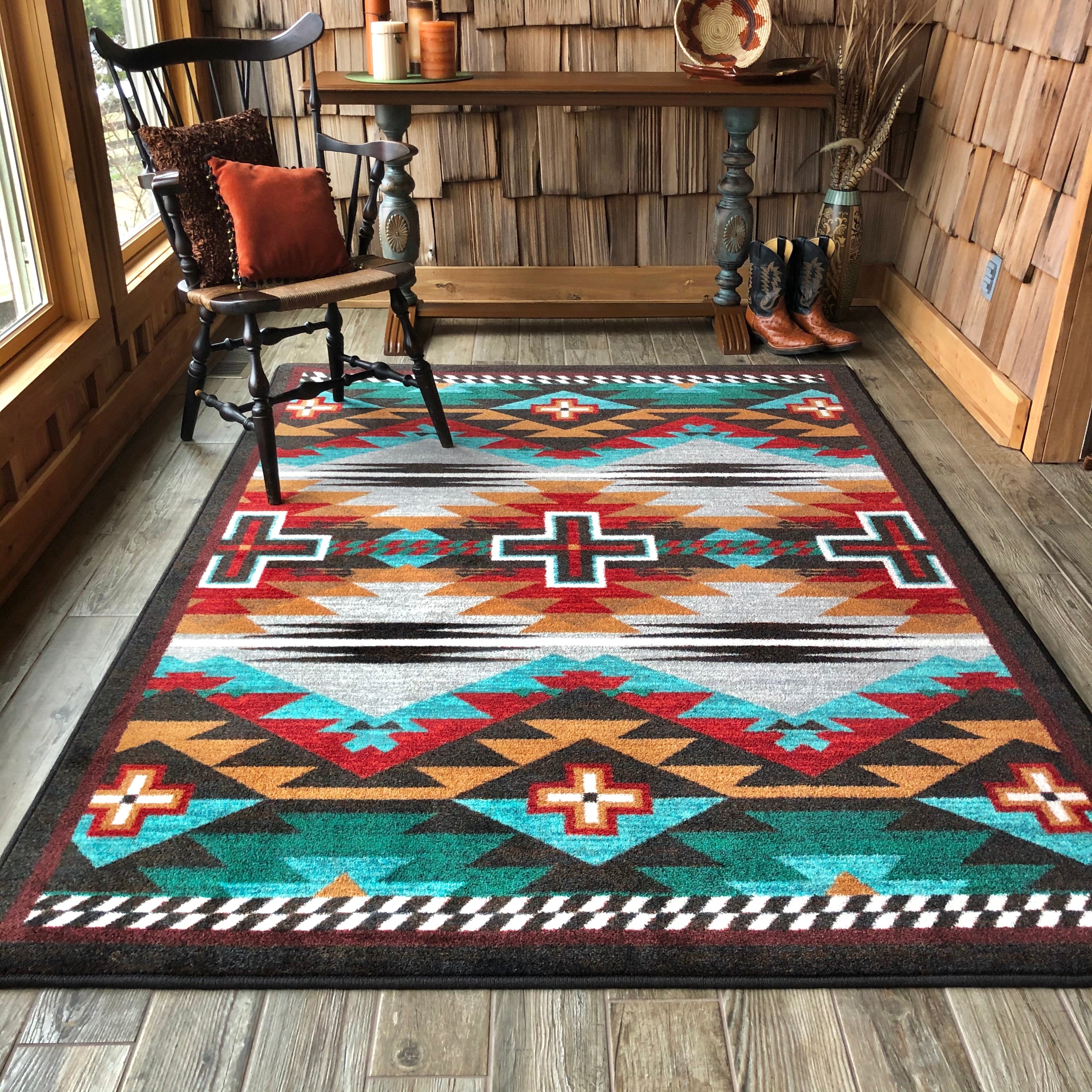 Rustic Cross OKA - Electric American Dakota Rugs