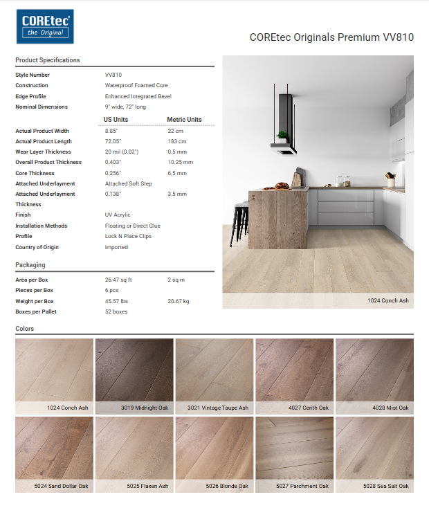 CORETEC ORIGINALS PREMIUM VV810                    - MIST OAK Coretec