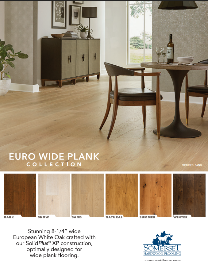 Somerset Euro 8 1/4" Wide Plank Collection Hardwood Flooring Somerset