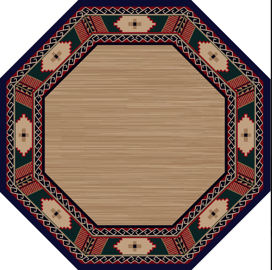 Mesa Border Red and Black American Dakota Rugs