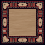 Mesa Border Red and Black American Dakota Rugs