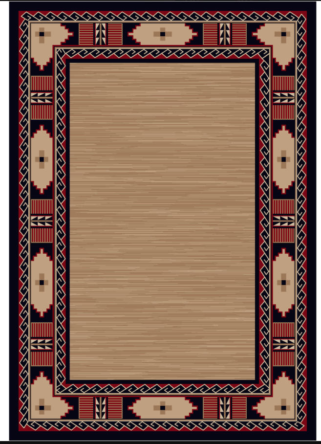 Mesa Border Red and Black American Dakota Rugs