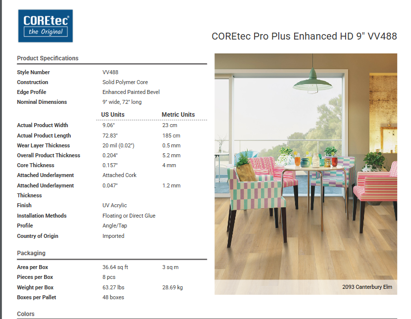 CORETEC PRO PLUS ENHANCED HD 9" VV488 Coretec