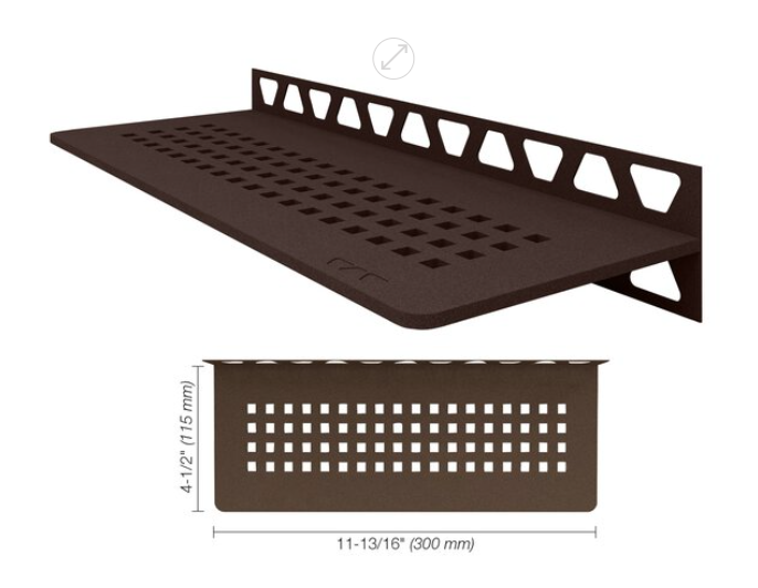 Schluter-SHELF-W Rectangular Wall Shelf - Square Design Schluter