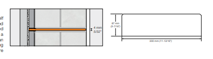 Schluter SHELF-N Rectangular Niche Shelf in Style Pure Schluter