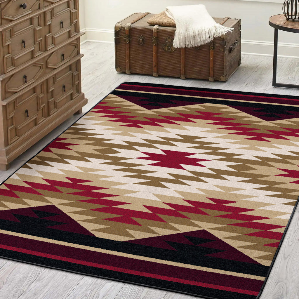 Starburst - Red American Dakota Rugs